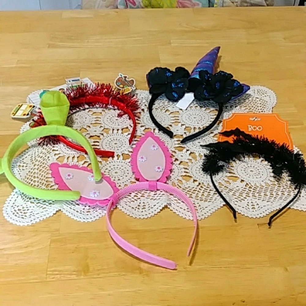 Holiday and dress up headbands bundle